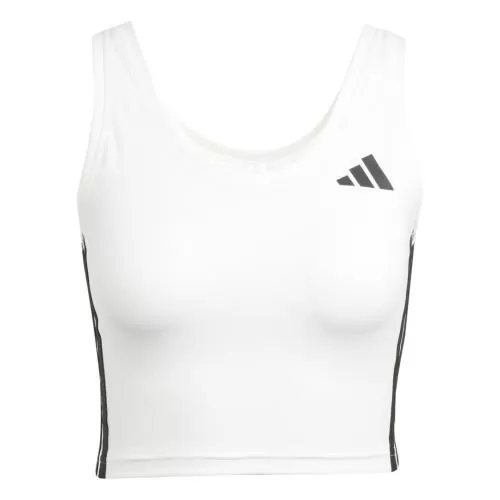 ADIDAS WE 3S CROP TANK - WHITE/BLACK