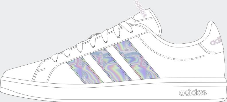 Preview: ADIDAS GRAND COURT 3.0 J - FTWWHT/IRIDES/ALMPNK