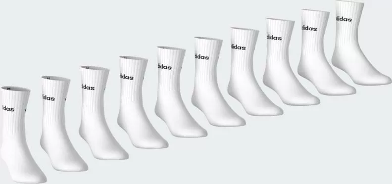 ADIDAS C LIN CREW 10PP - WHITE/BLACK