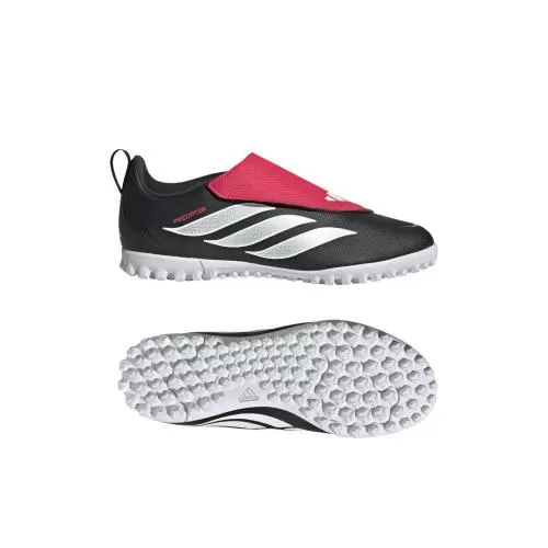 ADIDAS PREDATOR CLUB VEL TF J - CBLACK/FTWWHT/LUCRED