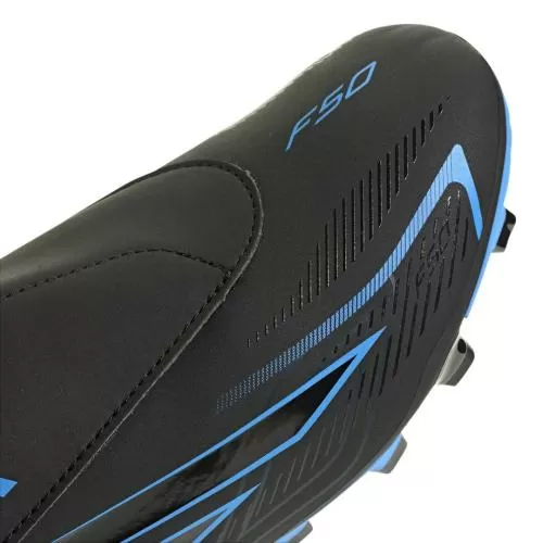 ADIDAS F50 HYPERFAST CLUB VEL FG/MG J - CBLACK/CBLACK/LURABL