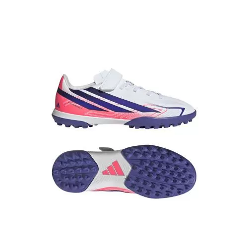 ADIDAS F50 HYPERFAST CLUB H&L TF J - FTWWHT/SOLPUR/SOLTUR