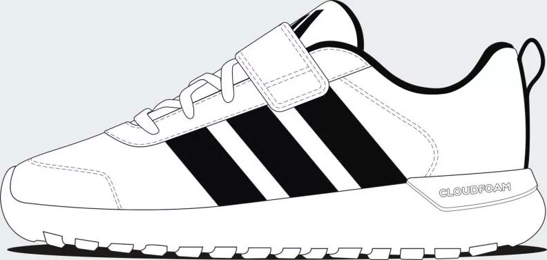 ADIDAS VL MOVE EL C - FTWWHT/CBLACK/FTWWHT