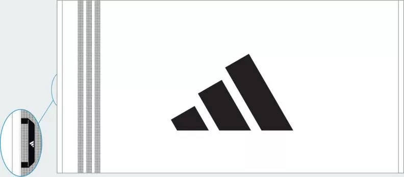 ADIDAS PER TOWEL S NS - WHITE/BLACK