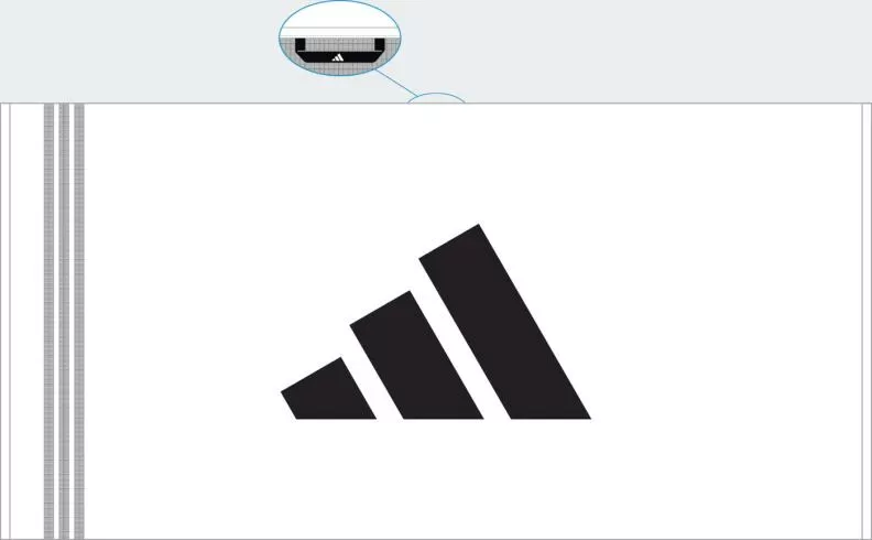 ADIDAS PER TOWEL L NS - WHITE/BLACK
