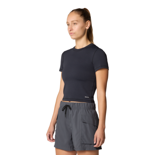 Preview: Mountain Hardwear Damen Peak Knit™ Short Sleeve SCHWARZ