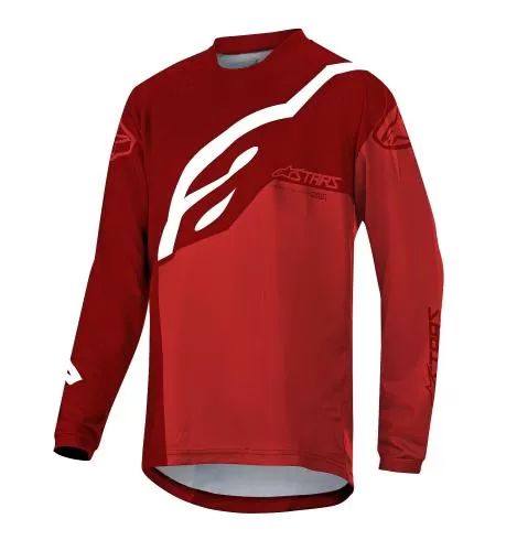 Alpinestars Youth Racer Factory LS Jersey - burgundy bright red white