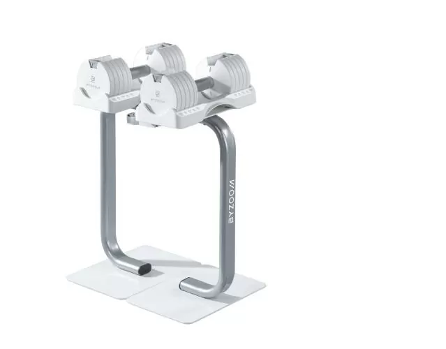 Byzoomfitness Dumbbell stand for 5.6/11.3/12.5Kg adjustable dumbbells - white