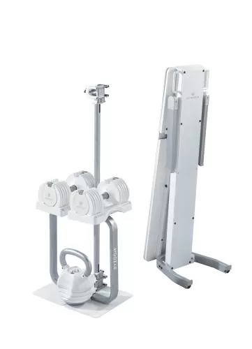Byzoomfitness Dumbbell stand for 5.6/11.3/12.5Kg adjustable dumbbells - white