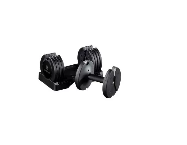 Byzoomfitness Pure Series 11.3Kg adjustable dumbbell - black