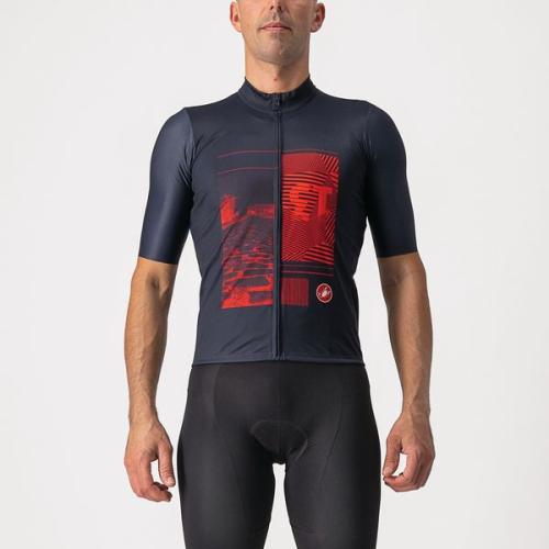 Preview: Castelli 13 Screen Jersey - Savile Blue/Red