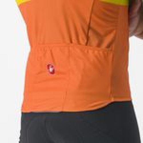 Preview: Castelli A Blocco Jersey - Defender Green/Dark Red-Bordeaux-Passion Fruit-Sca