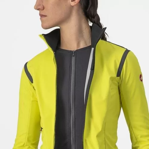 Castelli Alpha RoS 2 W Jacket - Lime Light Fluo/Dark Gray