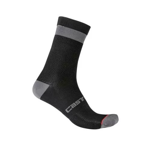 Castelli Alpha W 15 Sock - Black/Dark Gray