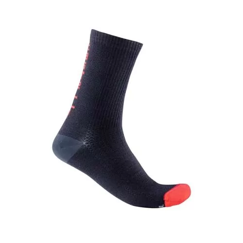 Castelli Bandito Wool 18 Sock - Savile Blue/Red