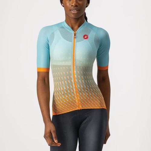 Castelli Climber's 2.0 W Jersey - Sky Light/Light Acqua-Pop Orange