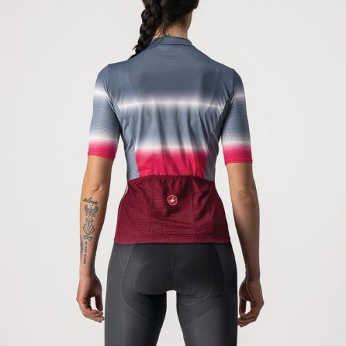 Preview: Castelli Dolce Jersey - Light Steel Blue/Bordeaux
