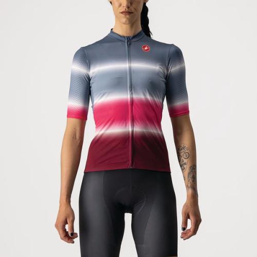 Preview: Castelli Dolce Jersey - Light Steel Blue/Bordeaux
