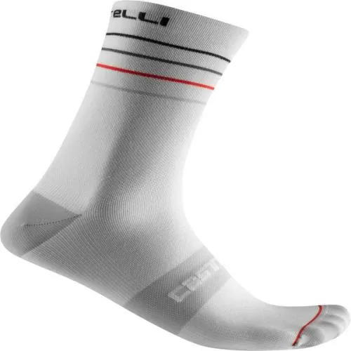 Castelli Endurance 15 Sock - White/Black/Red