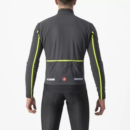 Castelli Flight Jacket Air - Dark Gray/Electric Lime