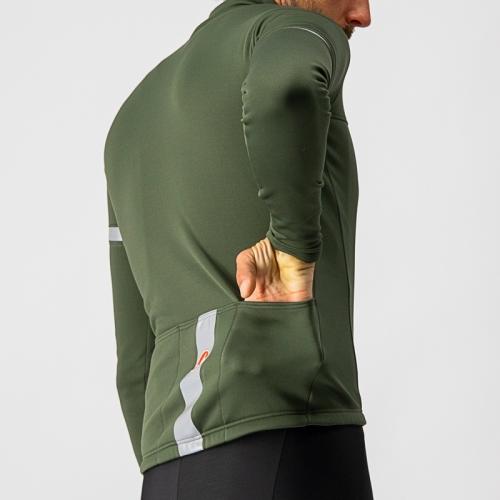 Preview: Castelli Fondo 2 Jersey FZ - Military Green/Silver Reflex