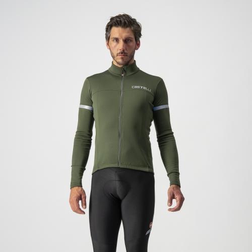 Preview: Castelli Fondo 2 Jersey FZ - Military Green/Silver Reflex