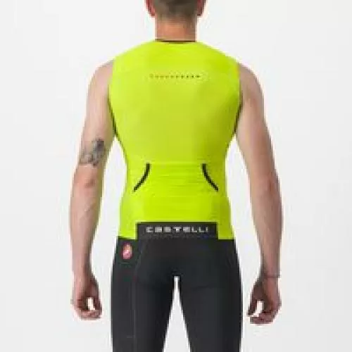 Castelli Free Tri 2 Sleeveless Top - Electric Lime/Niagara Blue