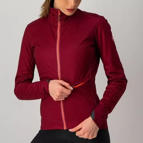 Castelli Go W Jacket - Bordeaux/Brilliant Pink