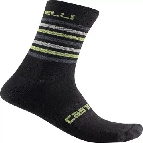 Castelli Gregge 15 Sock - Black/Dark Gray