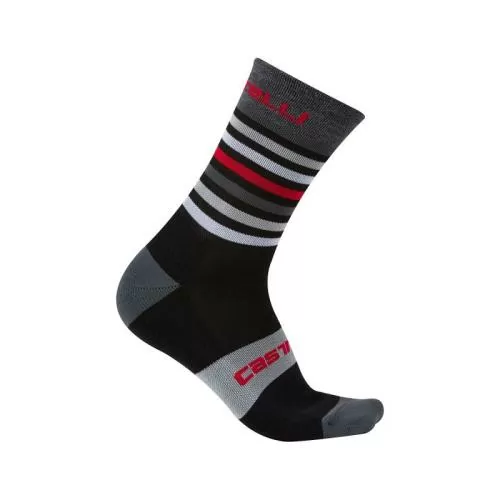 Castelli Gregge 15 Sock - Black/Red