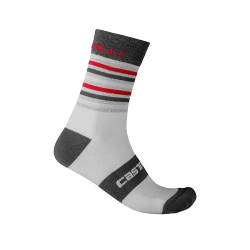 Castelli Gregge 15 Sock - Silver Gray/Dark Gray