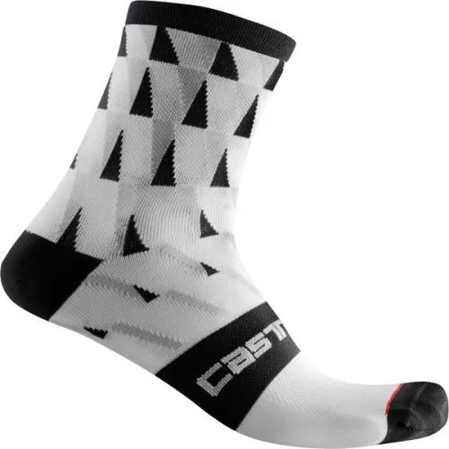 Castelli Pendio 12 Sock - White/Black-Gray