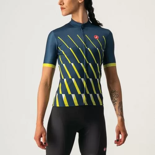 Castelli Pendio Jersey - Moonlite Ocean/Sulphur-White