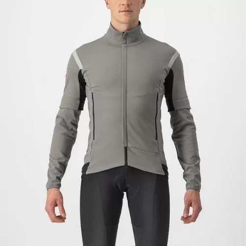 Castelli Perfetto RoS 2 Convertible Jacket - Nickel Gray/Travertine Gray