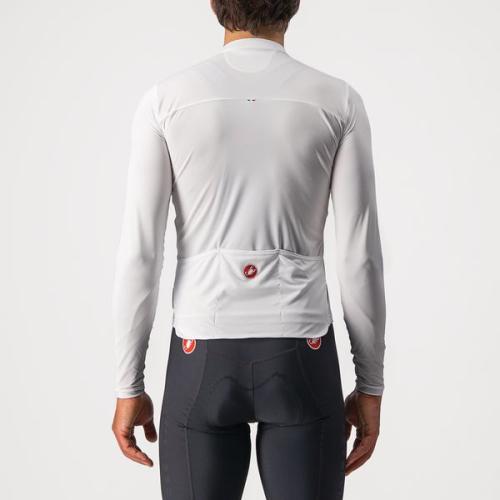 Preview: Castelli Prologo 7 Long Sleeve Jersey - Ivory/Light Black-Red