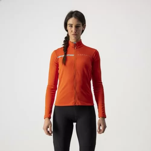 Castelli Sinergia 2 Jersey FZ - Fiery Red/ Sky Blue