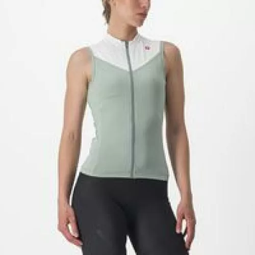 Castelli Solaris Sleeveless Jersey - Defender Green/Ivory
