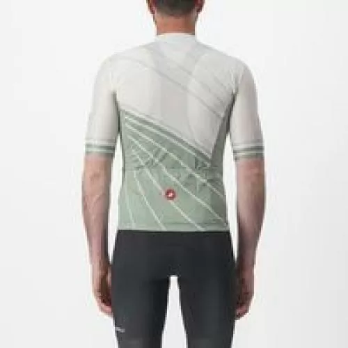Castelli Speed Strada Jersey - Ivory/Defender Green