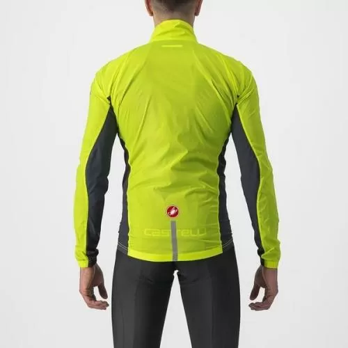 Castelli Squadra Stretch Jacket - Electric Lime/Dark Gray