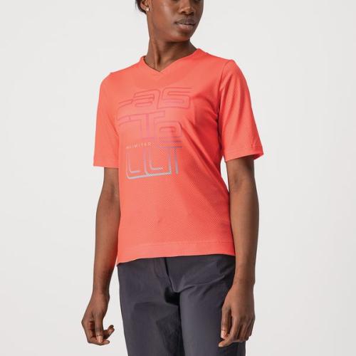 Preview: Castelli Trail Tech W Tee - Coral Flash