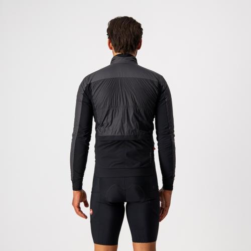 Preview: Castelli Unlimited Puffy Jacket - Dark Gray/Black-Brilliant Orange