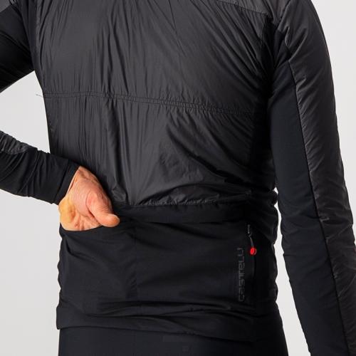 Preview: Castelli Unlimited Puffy Jacket - Dark Gray/Black-Brilliant Orange