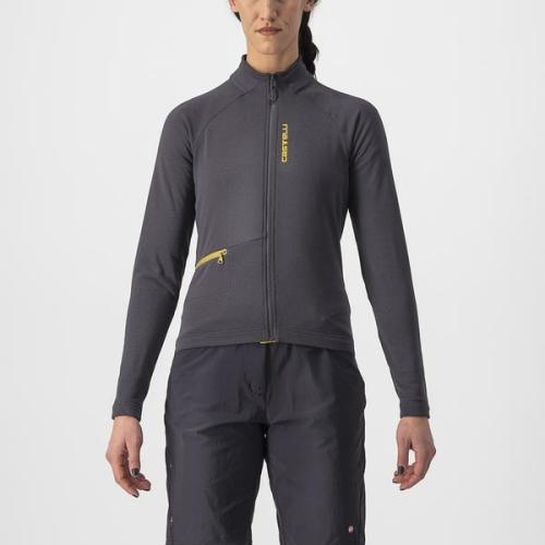 Preview: Castelli Unlimited Trail W Jersey - Dark Gray/Goldenrod