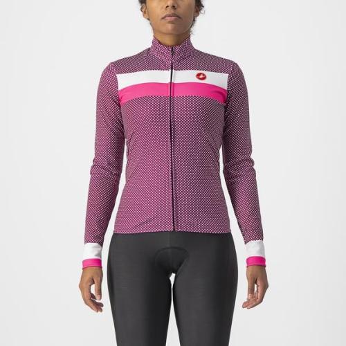 Preview: Castelli Volare LS Jersey - Cyclamen/White-Pink Fluo