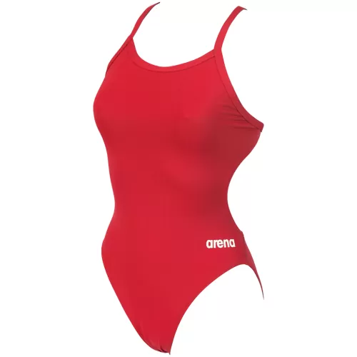 Arena Damen Team Swimsuit Challenge Solid ROT