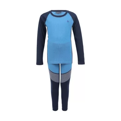 Color Kids Ski underwear Set, colorblock - blue