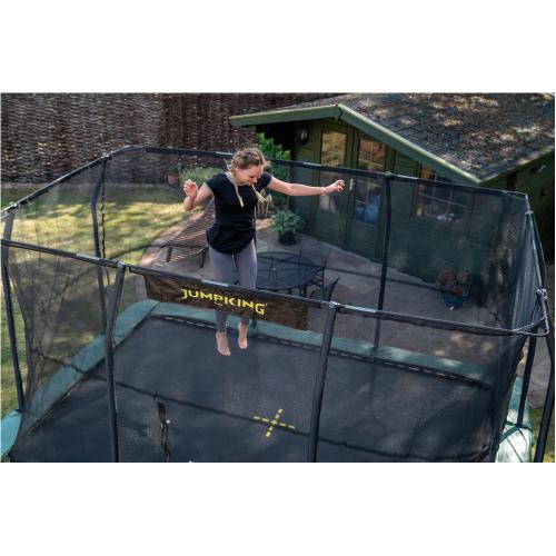 Jumpking Trampolin rect. Deluxe 244x366cm - schwarz