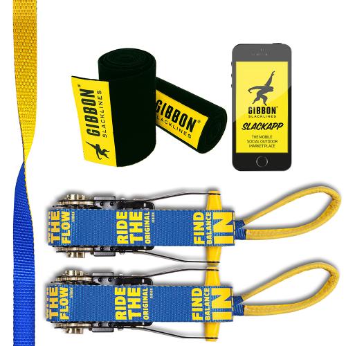 Preview: Gibbon Slackline Flow Line Treewear Set - blue