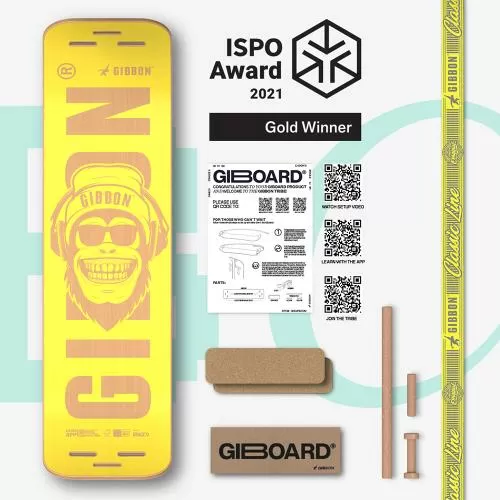 Gibbon Slackboard Set Bonzo Classic - yellow
