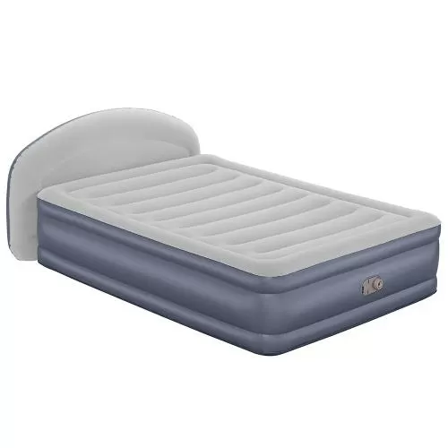 Bestway Doppelluftbett mit LoungeLux Kop fteil und integrierter Elektropumpe - blau